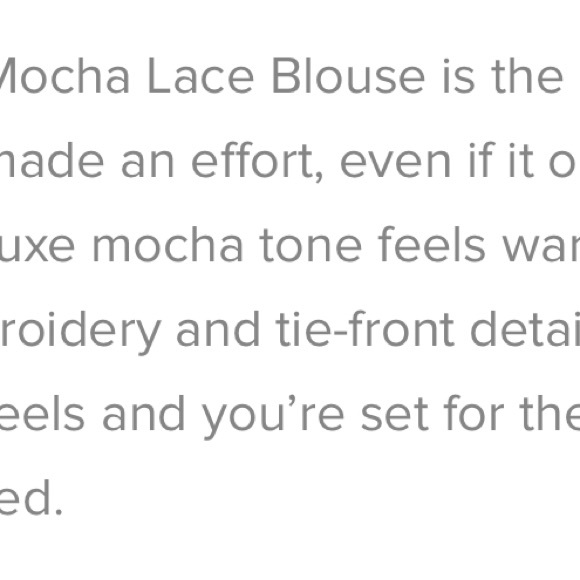 NWT 12 Tribe Callahan Mocha Lace Blouse - Picture 6 of 6